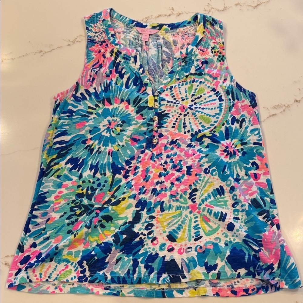 Lilly Pulitzer Essie Sleeveles Top Women's size M